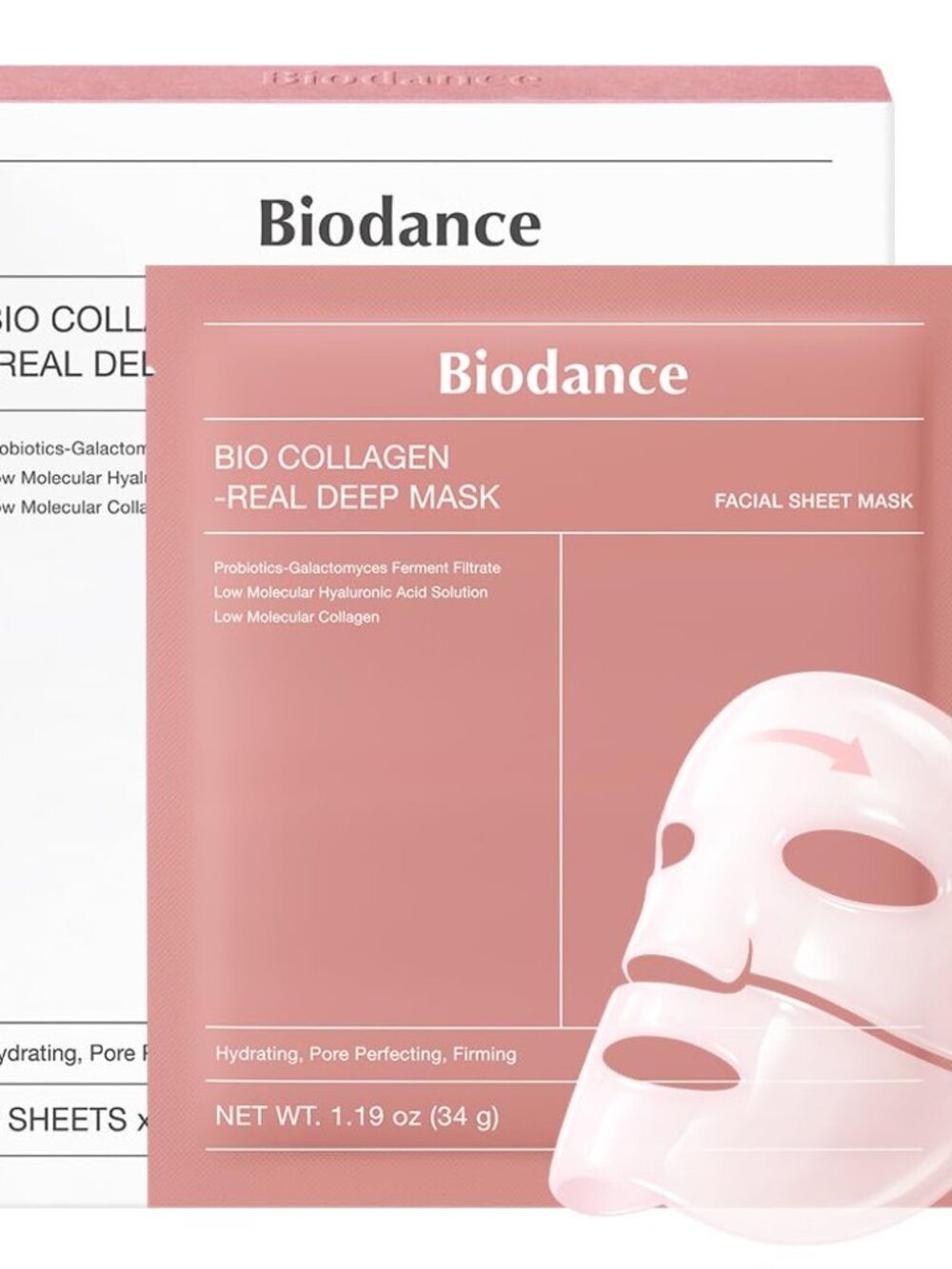 BIODANCE Bio-Collagen Real Deep Mask 1.19oz 34g x 4ea Overnight Hydrogel